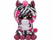 Meteor Mascot Beanie Boos Flippables Sequin Zebra Zoe 15cm