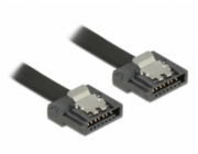 Delock kabel SATA FLEXI 6 Gb/s 30 cm černý kovová spona