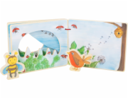 small foot Dřevěná obrázková knížka s včelkou