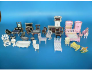Woodcraft Dřevěné 3D puzzle barevný nábytek