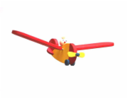 Dřevěné letadlo s pilotem malé