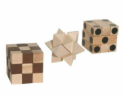 Dřevěné hlavolamy Trio IQ