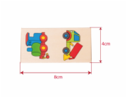 Bigjigs Toys Dřevěné domino dopravní prostředky