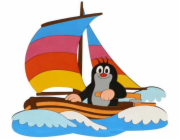 DoDo Velká dřevěná dekorace Krtek na lodi