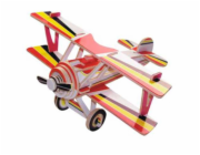 Woodcraft Dřevěné 3D puzzle Dvouplošník barevný