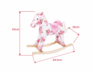 Bigjigs Toys Dřevěný houpací kůň s květy