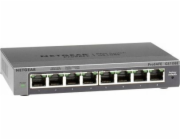 NETGEAR Plus GS108Ev4 - Přepínač - neřízený - desktop, pro připevnění na zeď, Lze montovat do rozvaděče