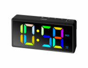 Digitální budík Trevi, EC 886 BK, digitální budík multi LED, vyzvánění, stmívač jasu