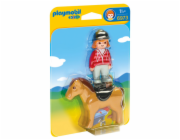 Jezdkyně s koněm Playmobil, 1.2.3, 2 ks