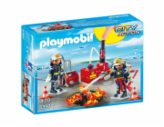Zásah hasičů s vodní pumpou Playmobil, Hasiči, 47 dílků