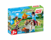 Starter Pack koňská stáj doplňkový set Playmobil, Jezdecký dvůr, 19 dílků