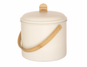 Kompostér Pebbly, NBA167, bambus, nerezová ocel, velikost M, 7 L, průměr 22 cm, uhlíkový filtr