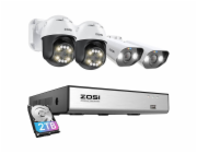 IP kamera ZOSI 2 ks C296 WiFi 5MP a 2 ks C182 WiFi 8MP + NVR 8ch + 2TB HDD