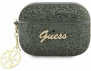 Guess pouzdro GUAP2GLGSHA kryt Apple AirPods Pro 2 zelený/khaki Glitter Flake 4G Charm