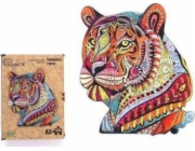 PuzzleOK Ekologické dřevěné puzzle 129 Tajemný tygr A3