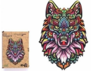 PuzzleOK Ekologické dřevěné puzzle 120 Tajemný vlk A3
