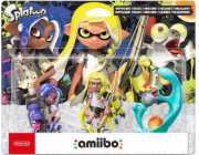 Nintendo Amiibo Figures Splatoon 3 / 3 Figurky: Octoling (modrá) / Inkling (žlutá) / Smallfry