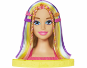 Stylingová hlava panenky Mattel Barbie Neon Rainbow Blond vlasy HMD78