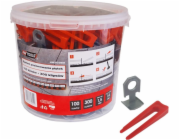AWTools Systém vyrovnávání dlaždic 7-14mm klíny 100ks + klip 300ks (AW30365)