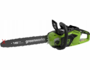 Greenworks 40V řetězová pila 40 cm Greenworks GD40CS18K2X sada nabíječka + 2x 2Ah baterie