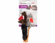 Flamingo Vánoční myš plyšová s catnipem pro kočky 2ks