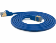 Wantec  wW Patch CableCat.7 RohCable extra tenký (zástrčka CAT6A) SSTP modrý 1,0m (7131)