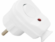 Plastrol Úhlová zástrčka 16A IP20 2P+Z s přepínačem 0-1 a bílou diodou WT-16US/LK T-99803