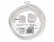 Prodlužovací kabel 5 m / 1 zásuvka / bílý / PVC / 1,5 mm2
