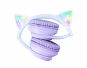 Herní sluchátka B90 RGB Cat Ears Purple