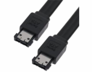 PremiumCord Kabel eSATA-eSATA, 50 cm,stíněný,černý