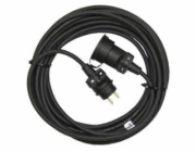Venkovní prodlužovací kabel 30m / 1 zásuvka / černý / guma / 230 V / 1,5mm2
