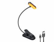Wireless lamp Glocusent ET-Head GLCSNTA1801 clip-on book light, USB-C 650mAh timer Black