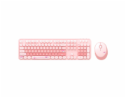 MOFII Sweet New 2.4G Wireless Keyboard + Mouse Set (Pink)