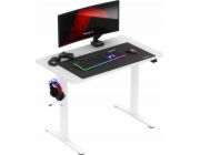 Huzaro Hero 7.9 White - výškově nastavitelný elektrický herní stůl