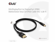 Club3D Kabel MiniDisplayPort na DisplayPort 2.1 Certifikovaný, Oboustranný, 10K60Hz, DSC1.2, UHBR10, 1m