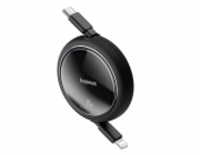 Baseus Free2Pull Rozšiřitelný rychlonabíjecí kabel USB C na iP Ligtning 1 m 20 W Černá