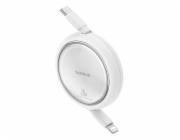Baseus Free2Pull Rozšiřitelný rychlonabíjecí kabel USB C na iP Ligtning 1 m 20 W Bílý
