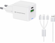 Conceptronická nabíječka CONCEPTRONIC Ladegerät 2Port 33W, 1xUSB-C, 1xUSB-A +3-v-1 sw