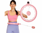 One Fitness Hula hoop se závažím + pult fh02 růžová