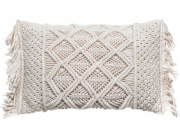Atmosphera Dekorativní polštář s třásněmi MACRAME, 30 x 50 cm, béžový