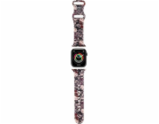 Hello Kitty  silikonové štítky Graffiti - Řemínek Apple Watch 38/40/41 mm (růžový)