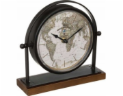 ATMOSPHERA Retro hodinky Flavia, ciferník s mapou světa, výška 20 cm