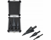AWTools Drill STEP SPIRAL DRILL SET 3ks/ 4-12 4-20 4-32mm/ AICrN/ BLACK/ PLASTOVÉ POUZDRO.