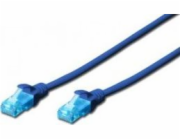 Digitus DIGITUS CAT 5e U-UTP patch kabel PVC AWG 26/7 délka 30m barva modrá