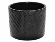 Ceram hrnec DOMOLETTI WALEC KROPKI, O19 cm, lesk. Černá