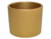 Keramický hrnec DOMOLETTI WALEC KROPKI, O15 cm, zlatý