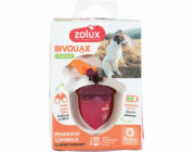 ZOLUX Bivouak Svítící přívěsek na obojek Ořech LED USB červený - psí známka - 6x4x3 cm