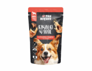 PAN MIESKO Kousky v omáčce Hovězí maso s kozou - velmi chutné maso pro psy - 150g