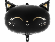 Party Deco fóliový balónek Kitty Black 48x36cm