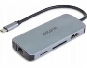 DICOTA USB-C 8-in-1 Multi Hub 4K PD 100W, dokovací stanice